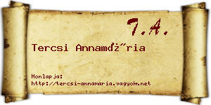 Tercsi Annamária névjegykártya