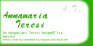 annamaria tercsi business card